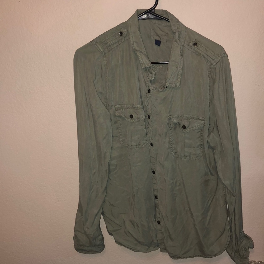 Olive Button Down